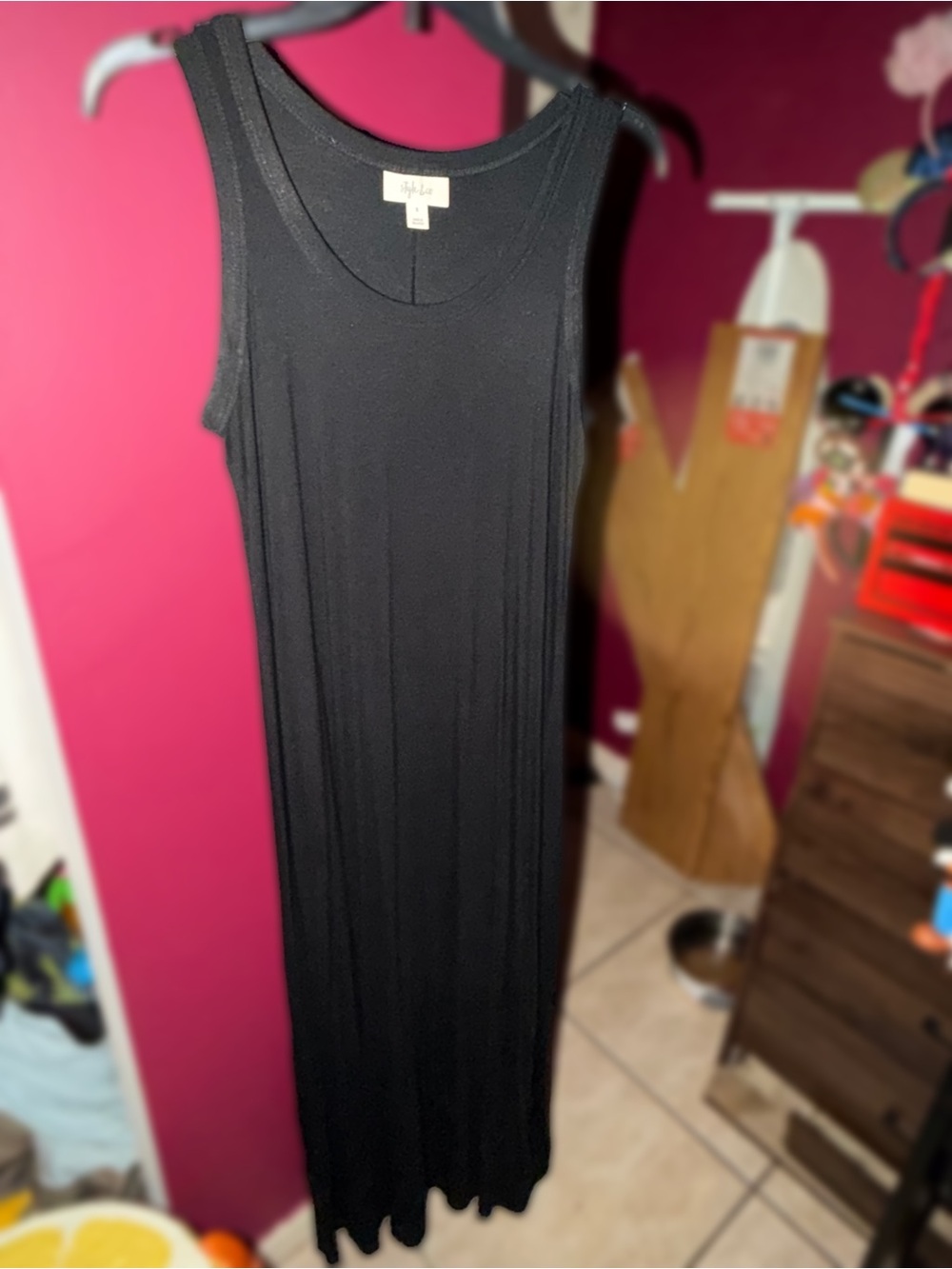 Style & Co. Black Sleeveless Maxi Dress